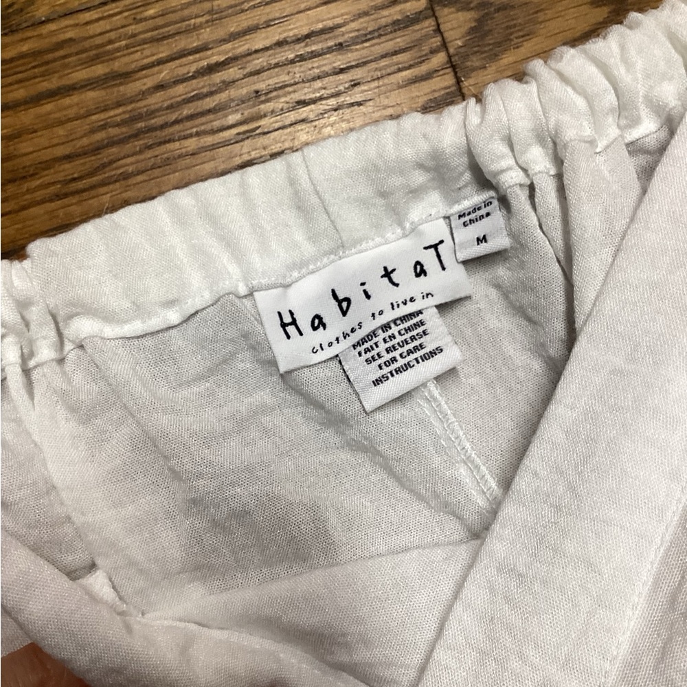 Habitat pull on Nautical white crinkle pants. Size Medium - Picture 5 of 7